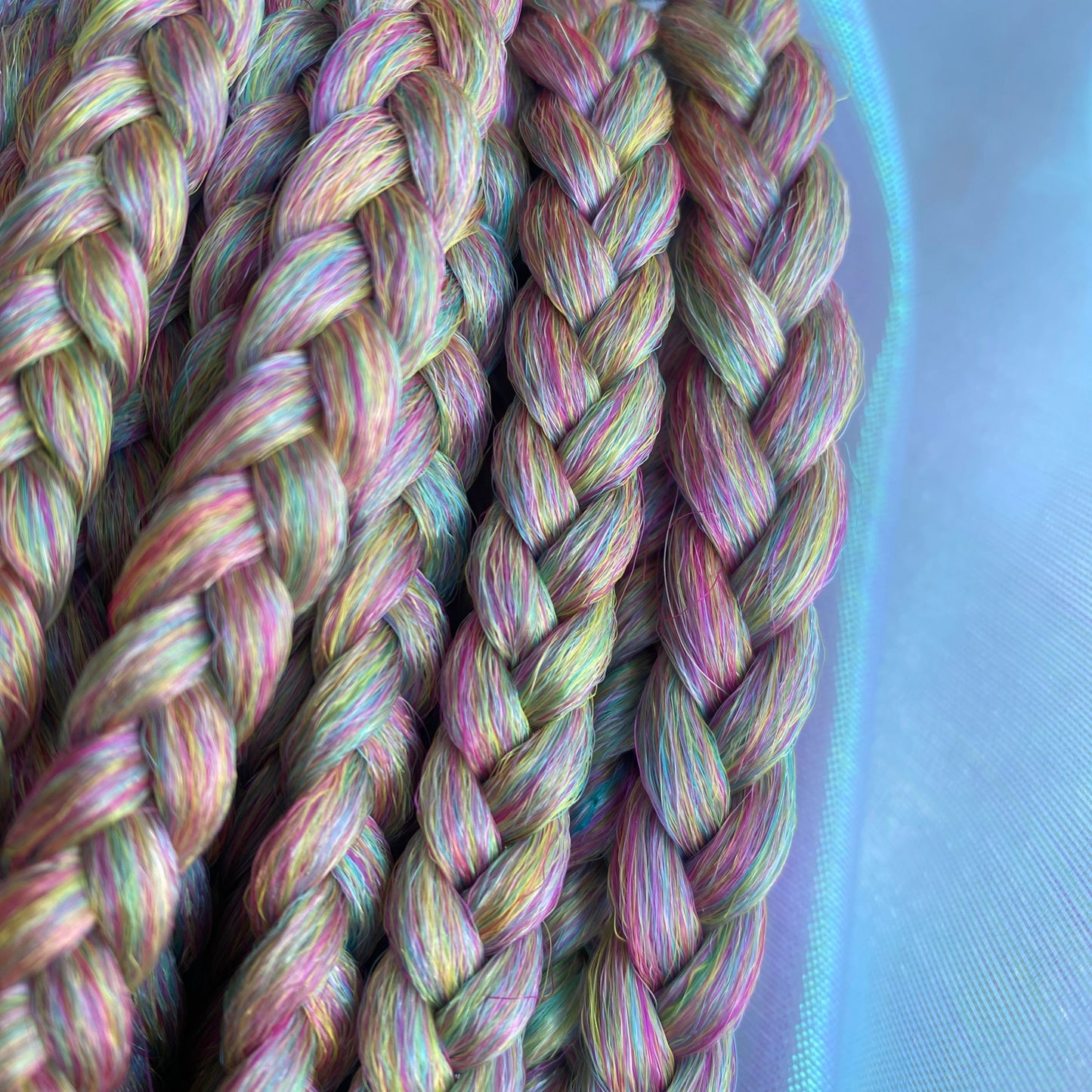Rainbow Synthetic Braids Hair Extensions