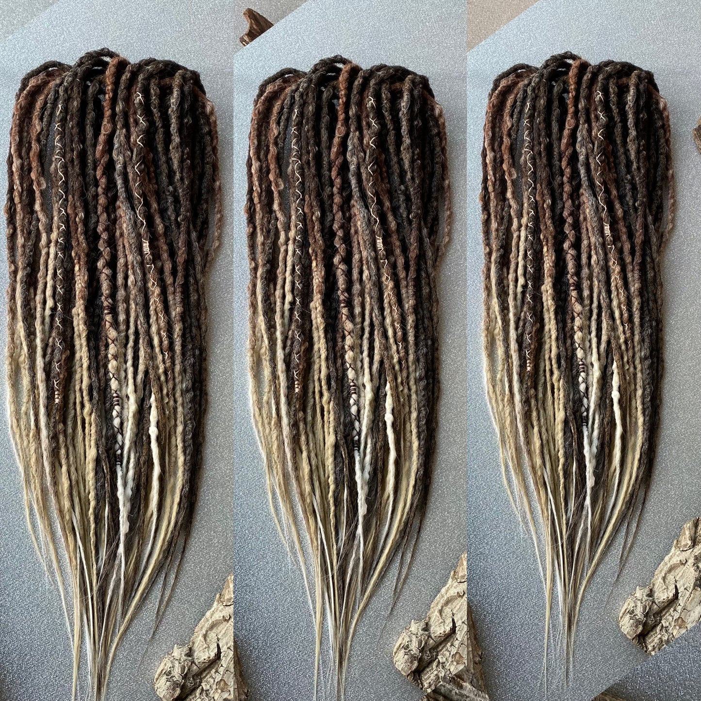Brown Ombre Boho Synthetic Crochet Dreadlocks