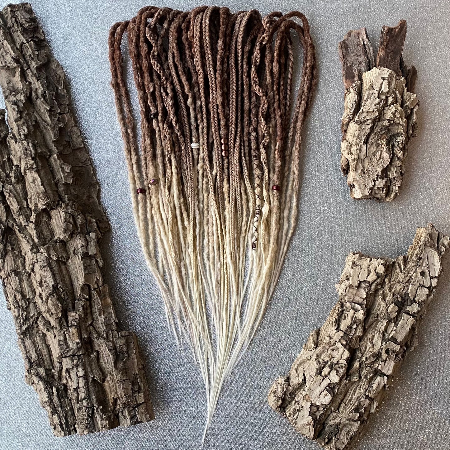 Brown to Blonde Ombre Synthetic Dreadlocks