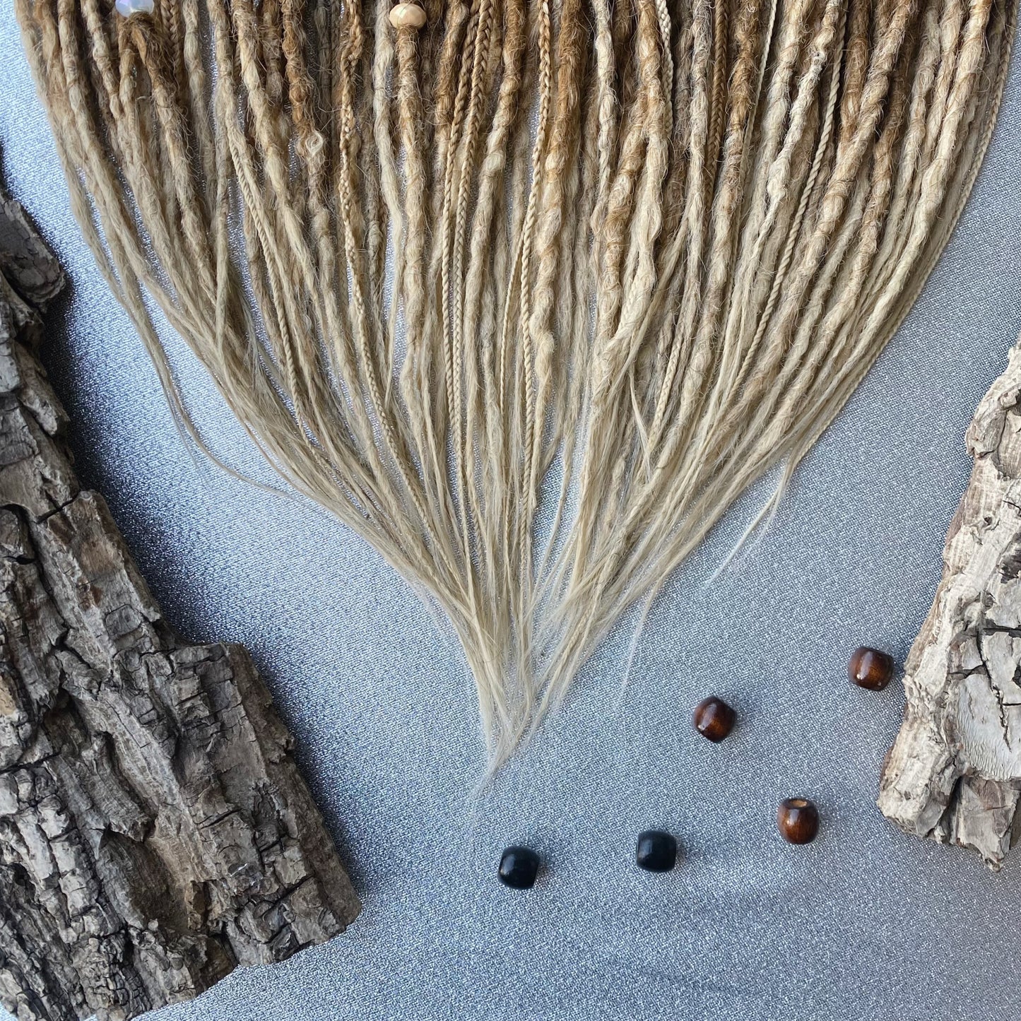 Black to Copper and Blonde Ombre Synthetic Crochet Dreadlocks