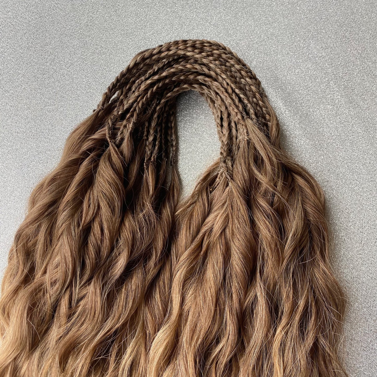 Synthetic Curly Brushable Dreadlocks Brown to Honey Ombre