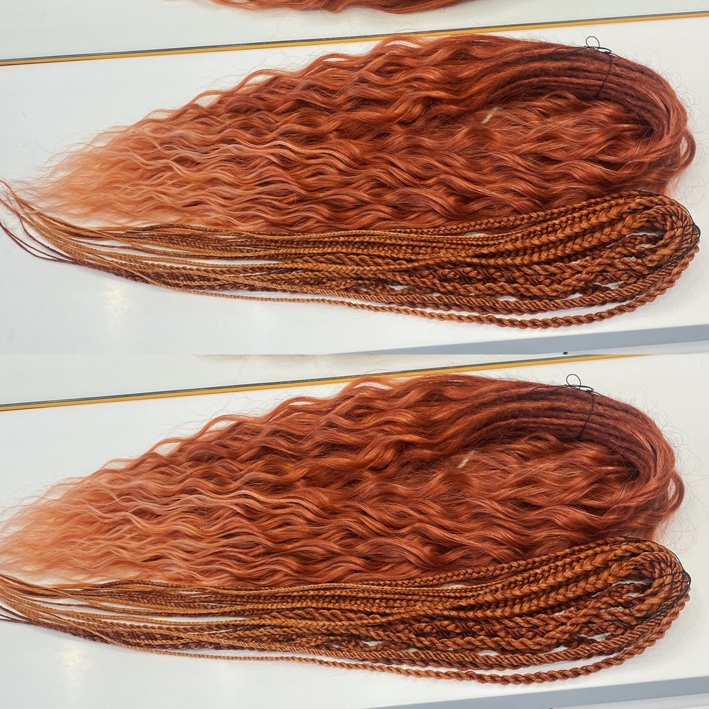 Synthetic Curly DreadlocksRed Ginger Ombre