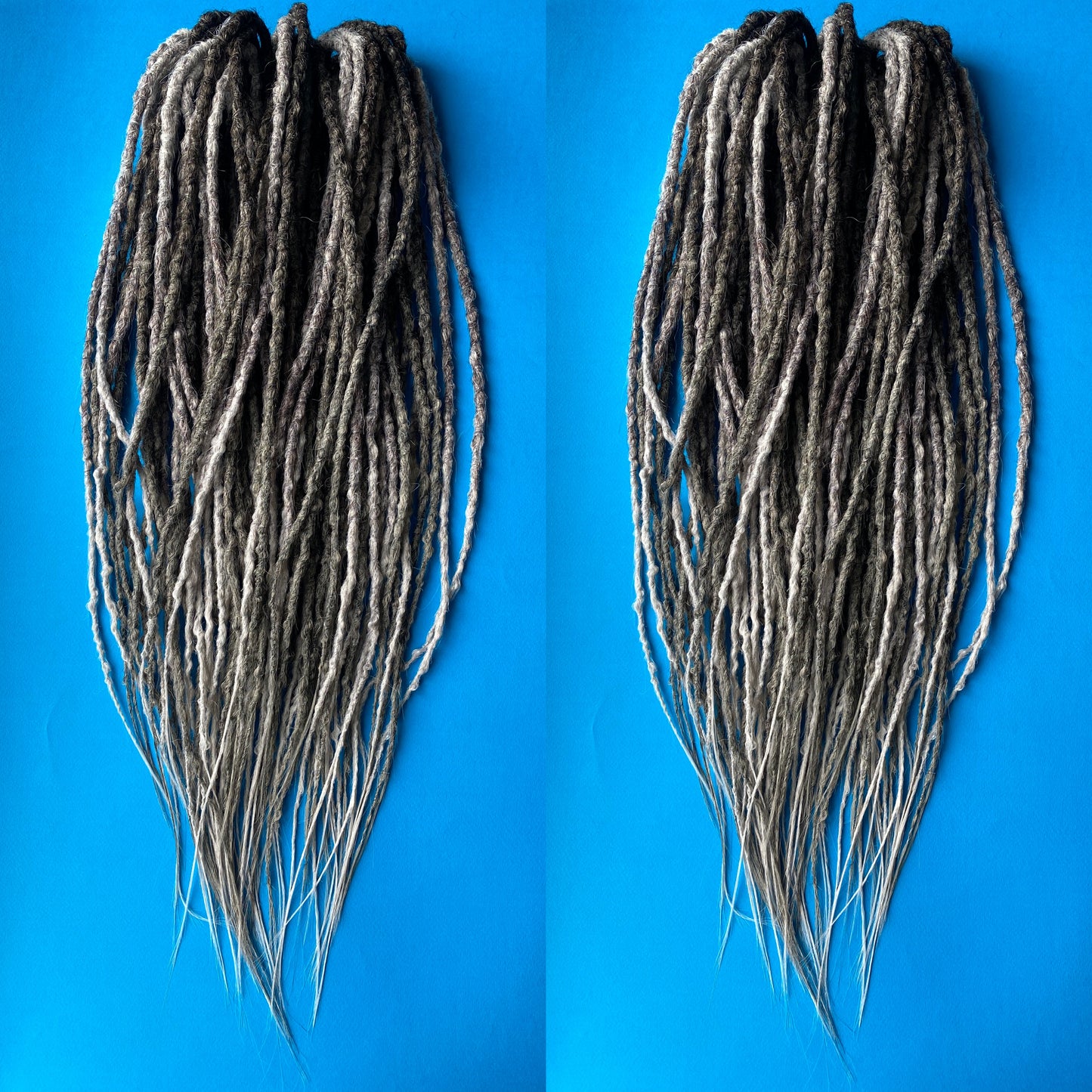 Gray ombre synthetic dreadlocks