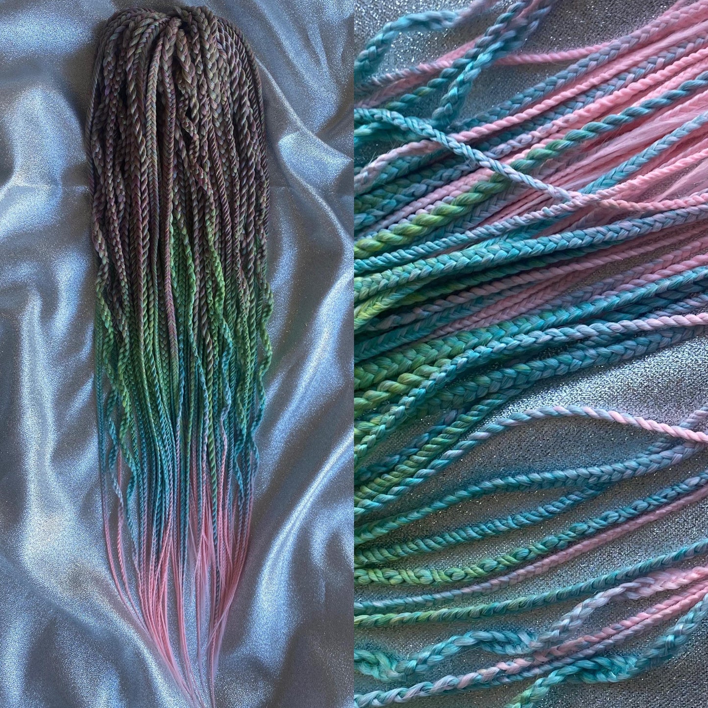 Rainbow Synthetic Braids Hair Extensions