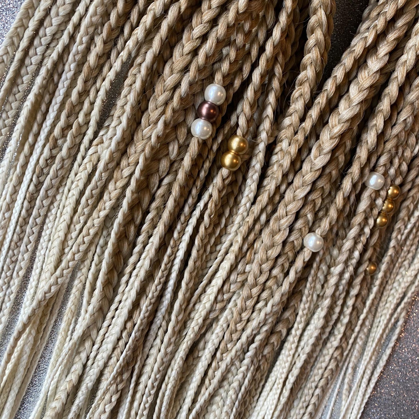 Synthetic Braids Hair Extensions Warm Blonde Ombre