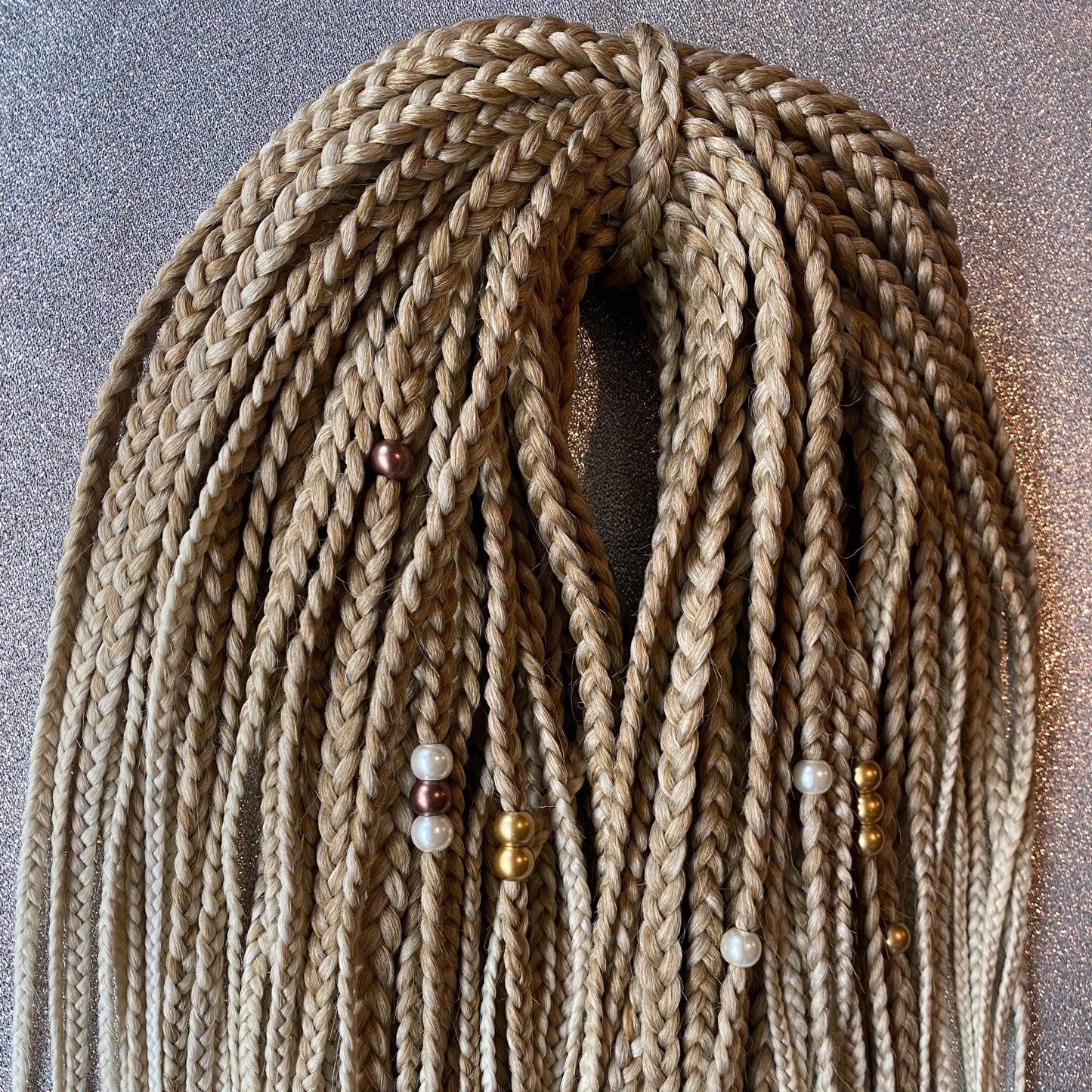 Synthetic Braids Hair Extensions Warm Blonde Ombre
