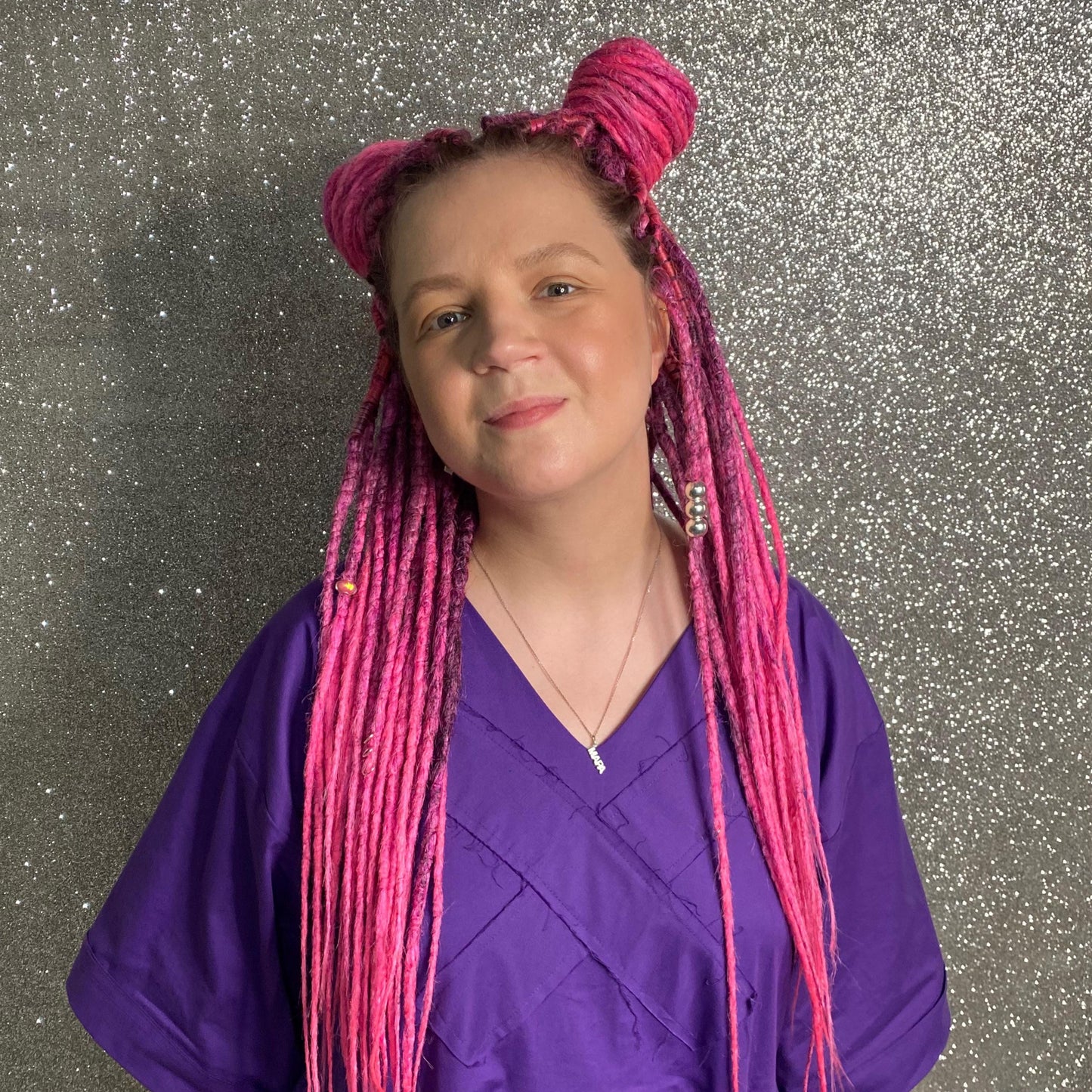 Pink Crochet Synthetic Dreadlocks