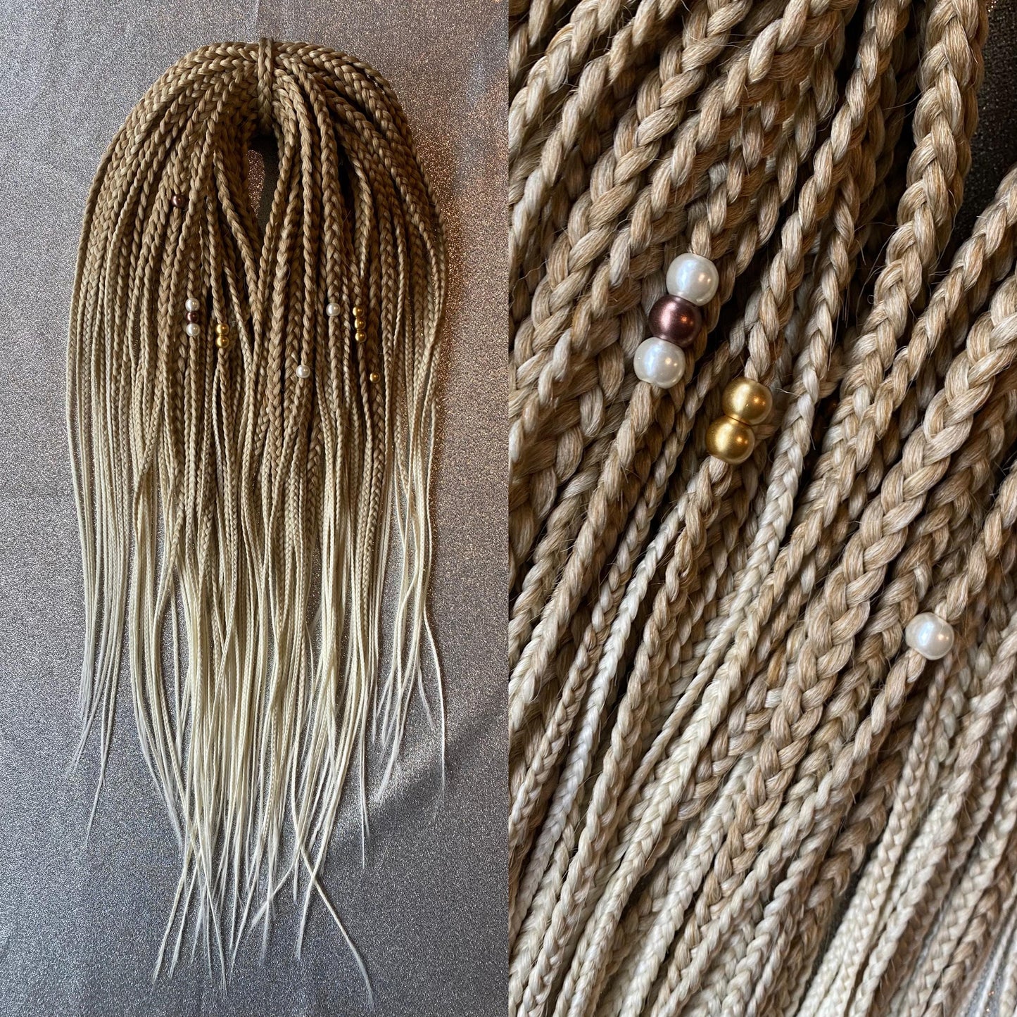 Synthetic Braids Hair Extensions Warm Blonde Ombre