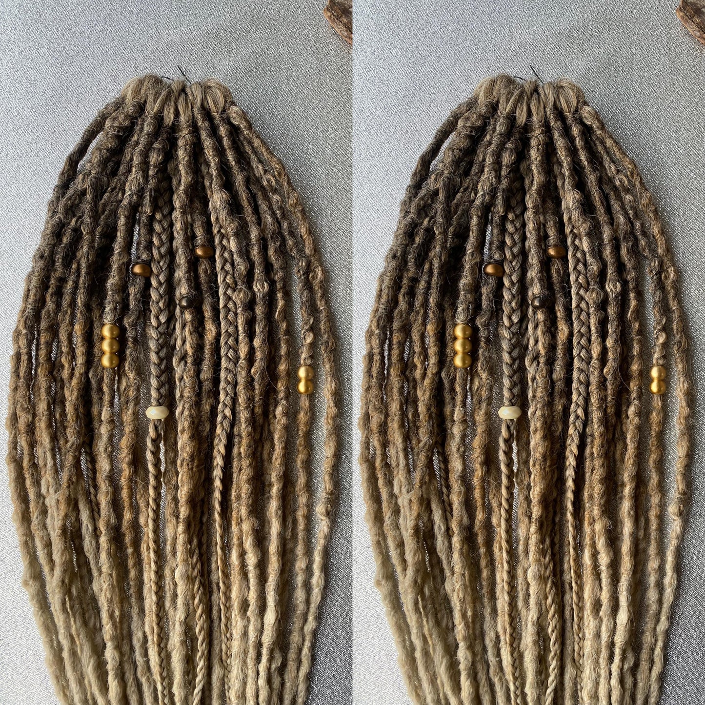 Light Brown Ombre Synthetic Crochet Dreadlocks
