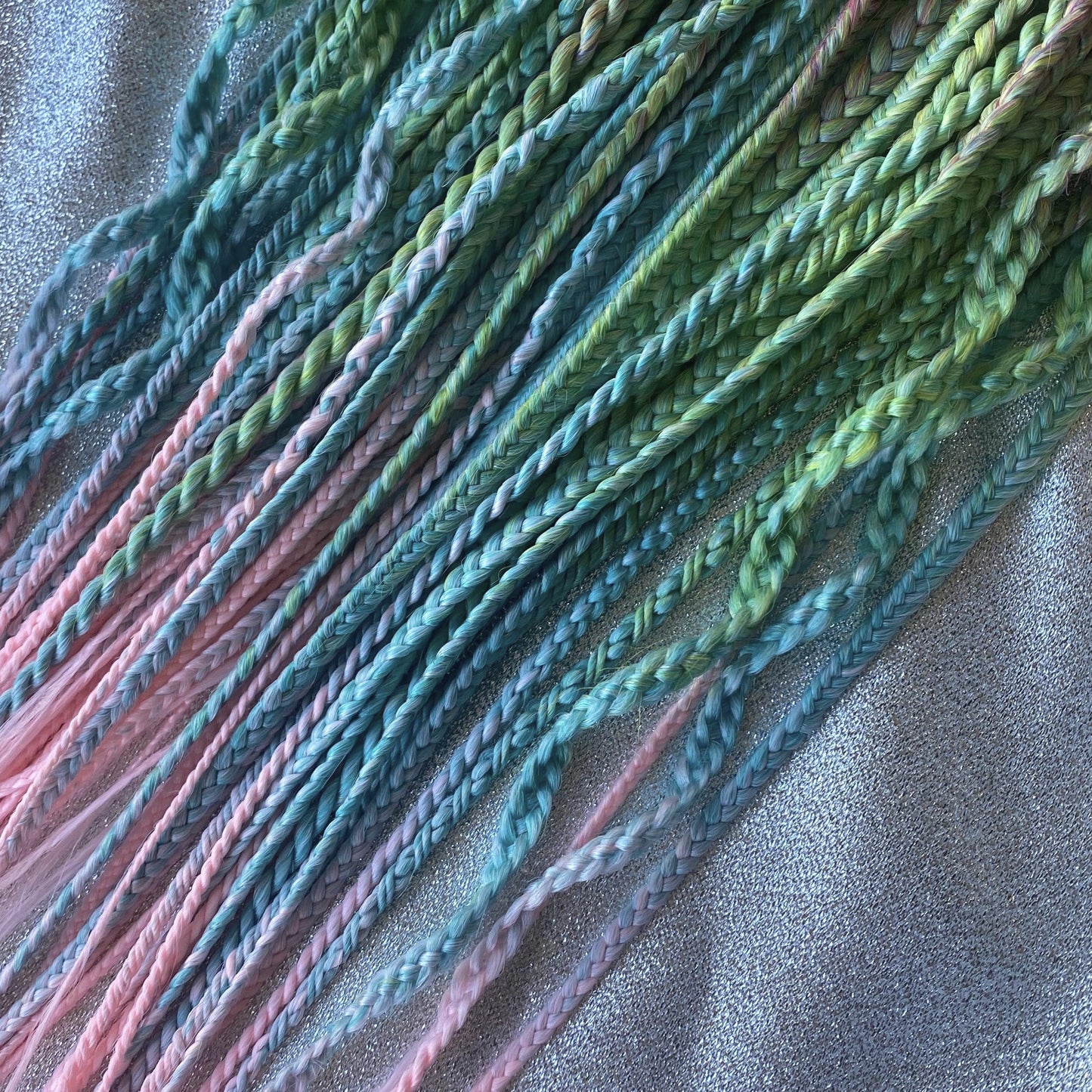 Rainbow Synthetic Braids Hair Extensions