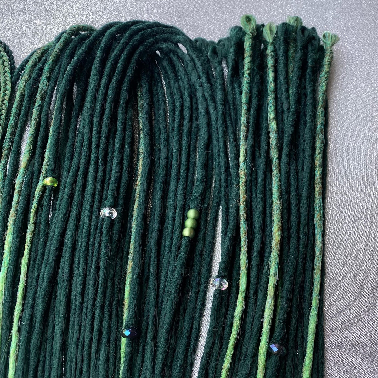 Emerald Synthetic Crochet Dreadlocks with Braids