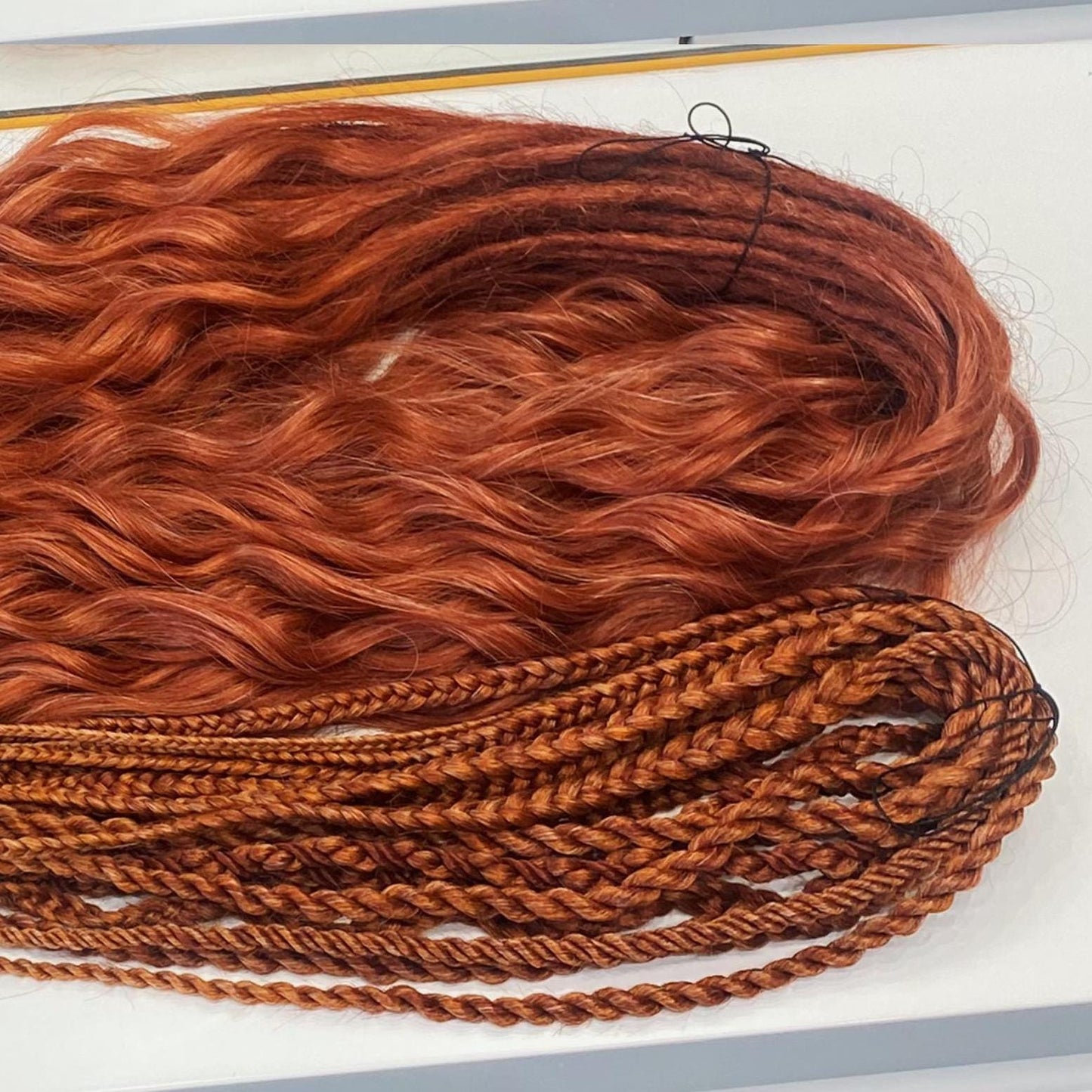 Synthetic Curly DreadlocksRed Ginger Ombre