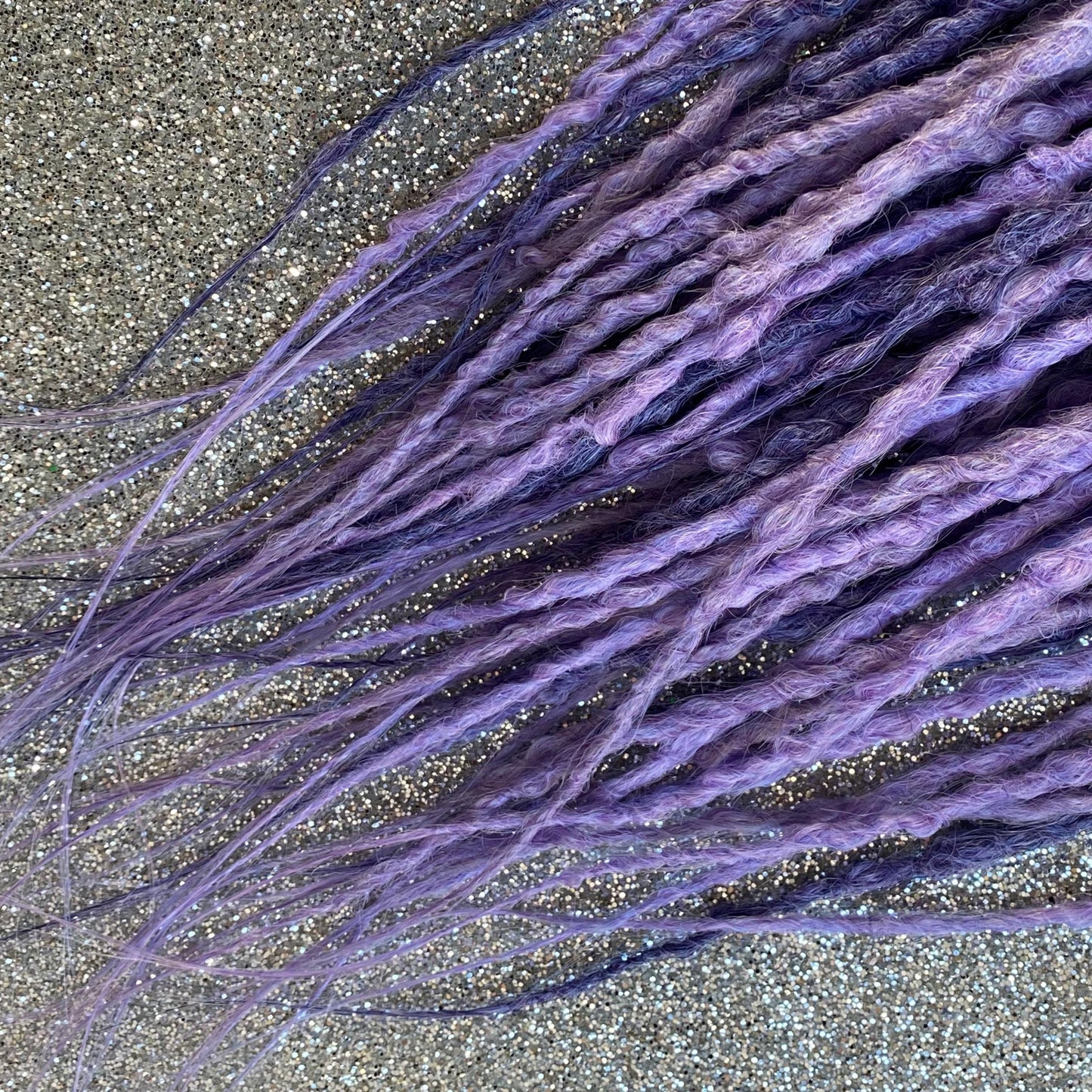 Purple and Lilac Synthetic Crochet Dreadlocks