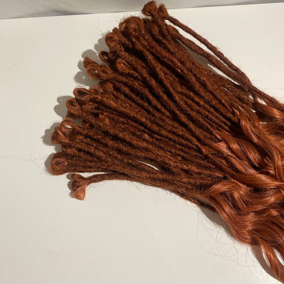 Synthetic Curly DreadlocksRed Ginger Ombre