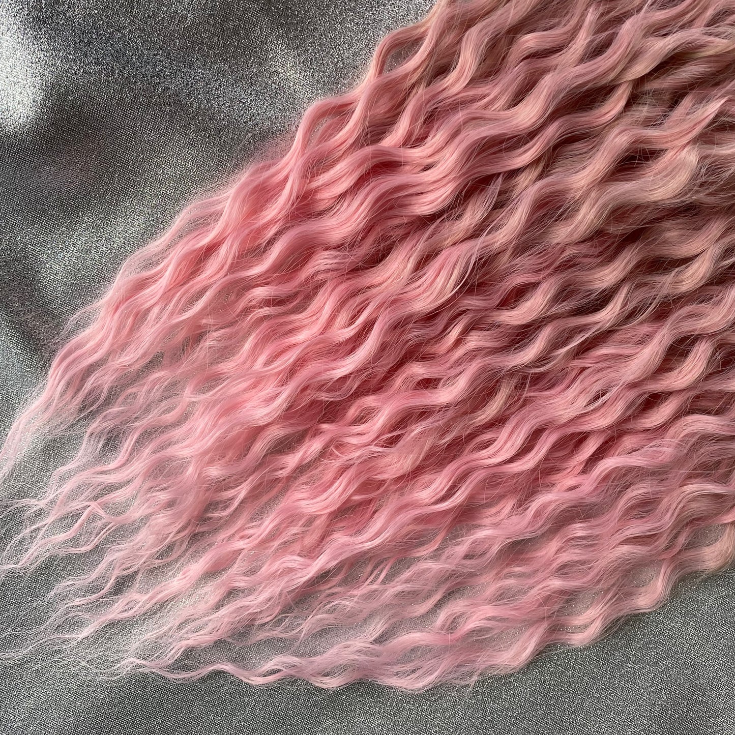 Dusty Pink Synthetic Curly Dreadlocks and Braids