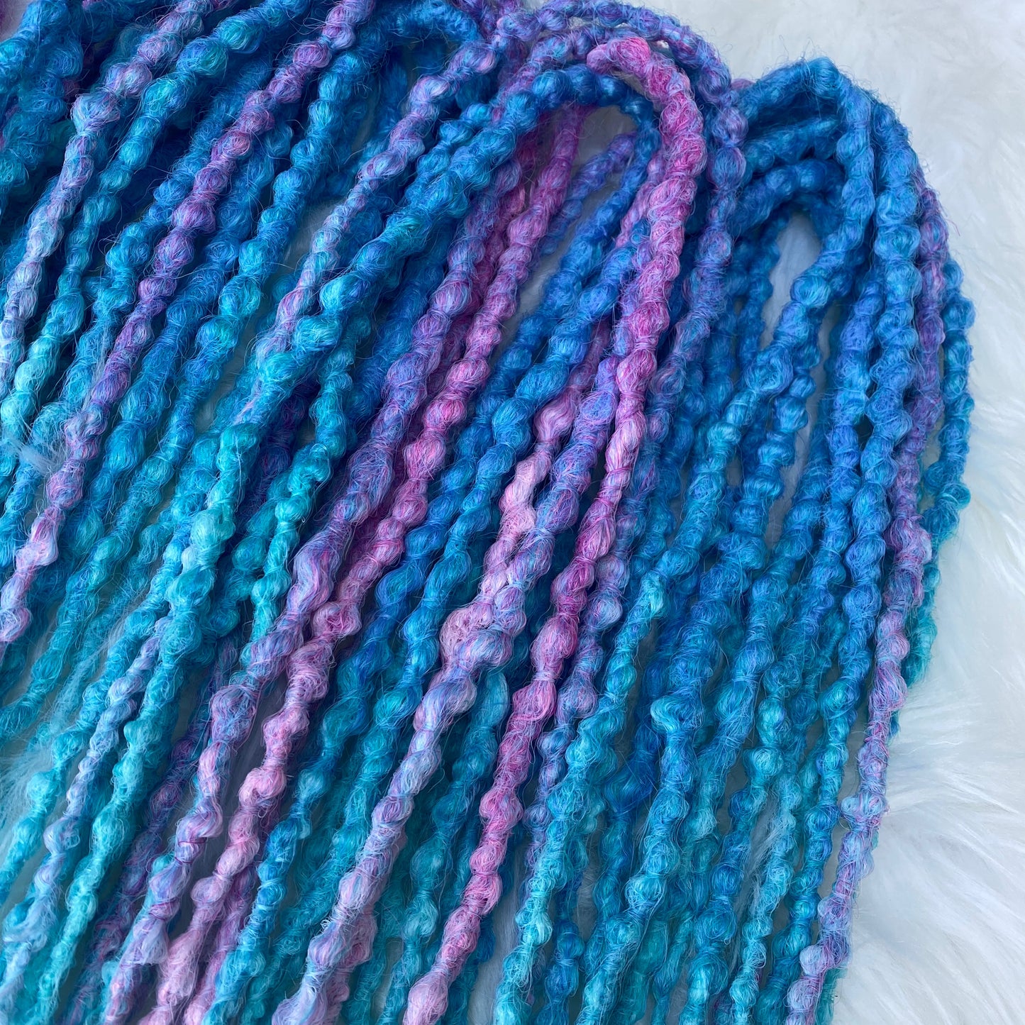 Bright Purple and Blue Synthetic Dreadlocks