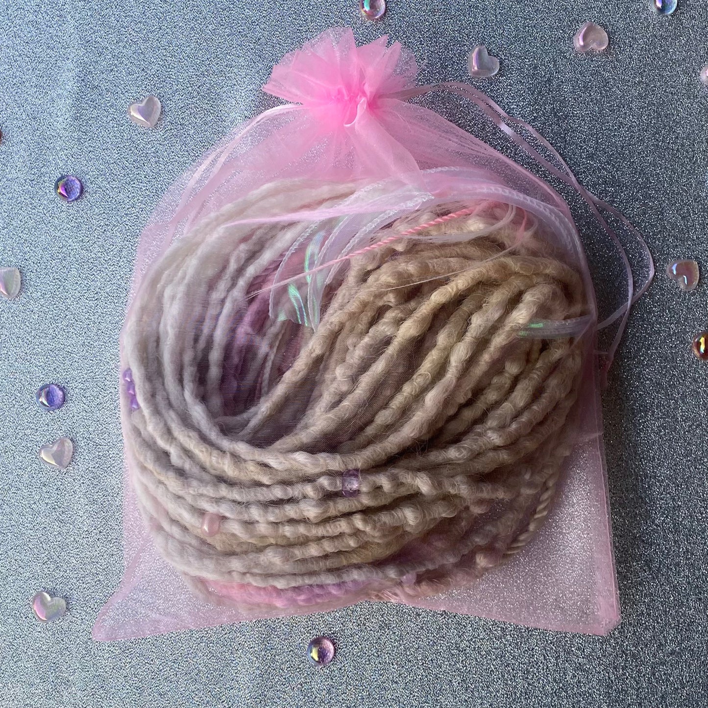 Synthetic Dreadlocks with Braids Blonde Ombre and Pink\Purple