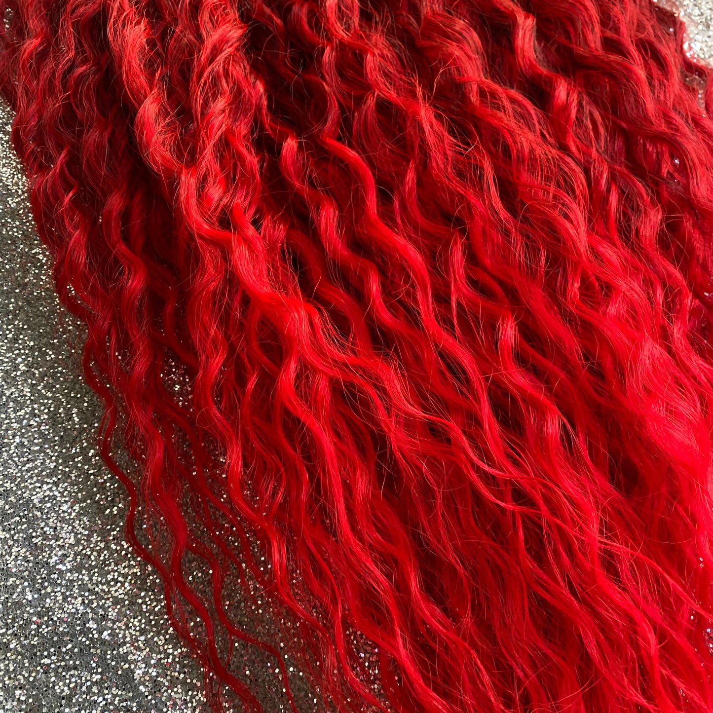 Bright Red Curly Dreadlocks 30 in