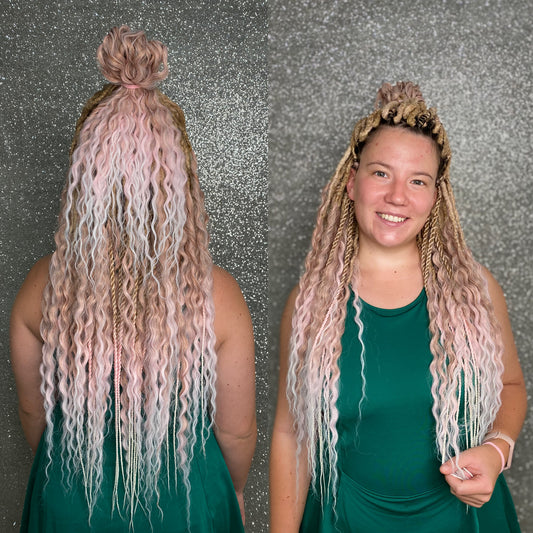 Blonde Curly Boho Dreadlocks