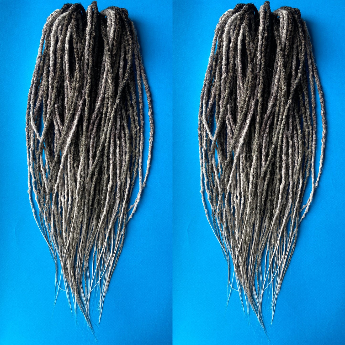 Gray ombre synthetic dreadlocks