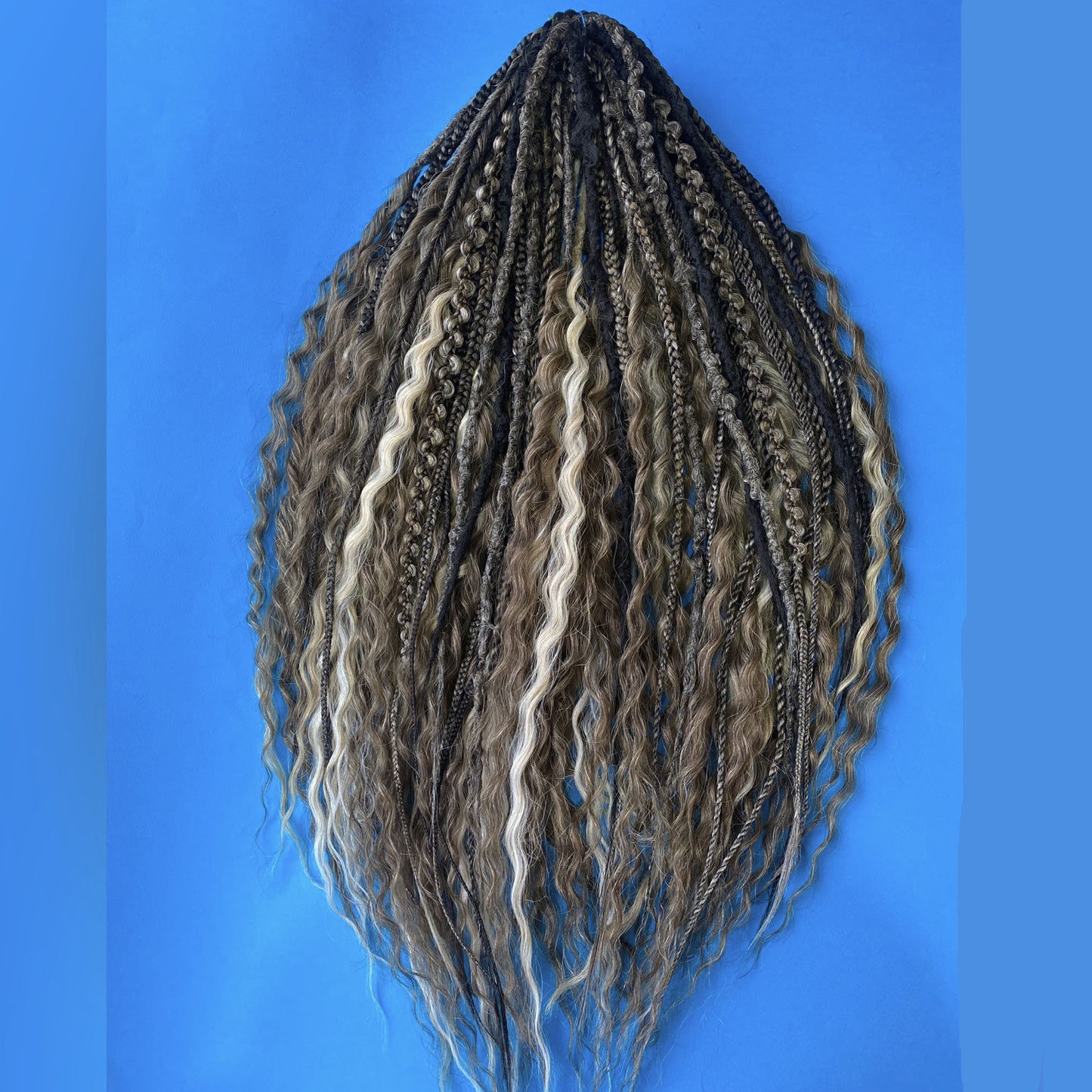 Curly Synthetic Dreadlocks Mix with Braids