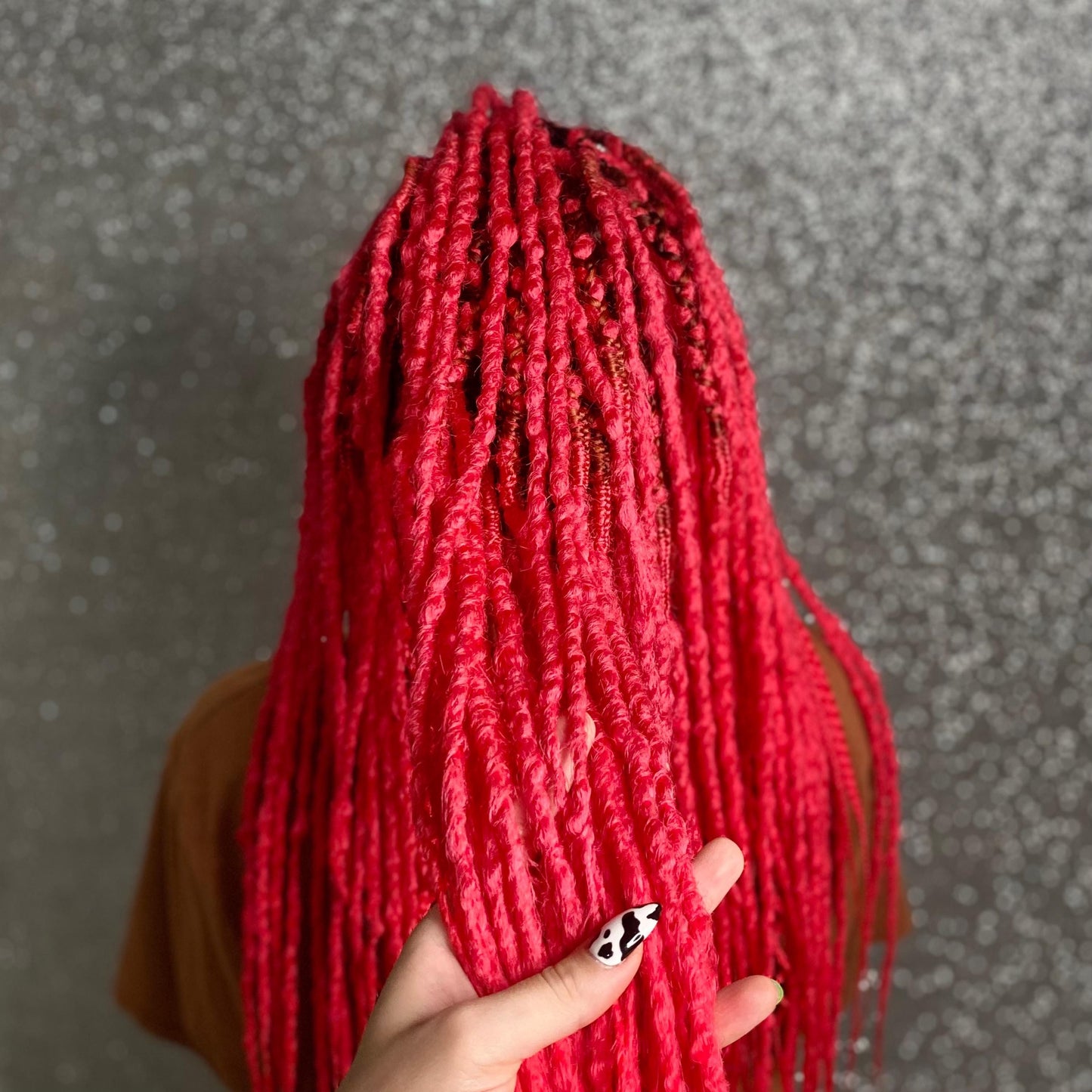 Red Crochet Synthetic Dreadlocks