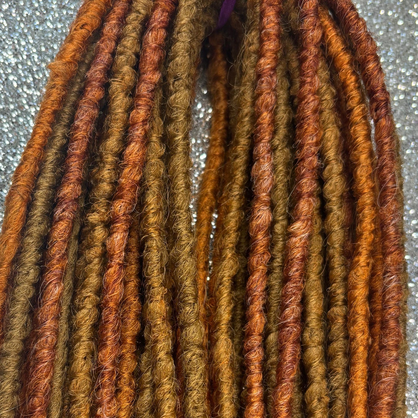 Red Copper Crochet Synthetic Dreadlocks