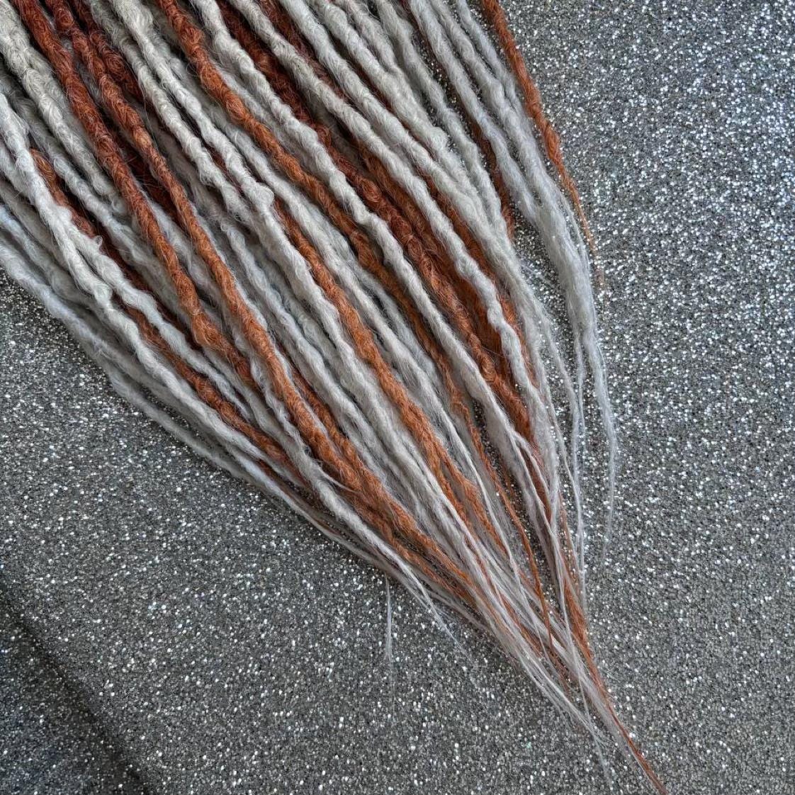 Copper and  Blonde Crochet Synthetic Dreadlocks
