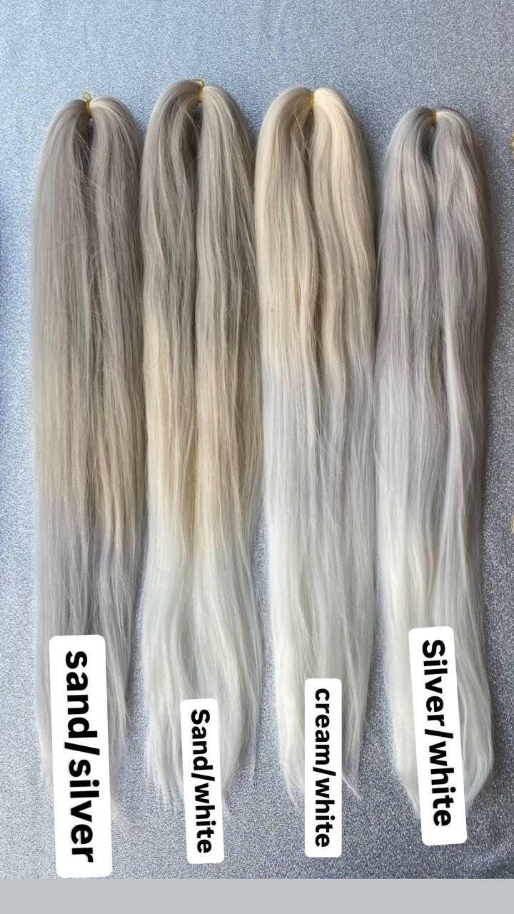 Synthetic Dreadlocks with Braids Blonde Ombre and Pink\Purple