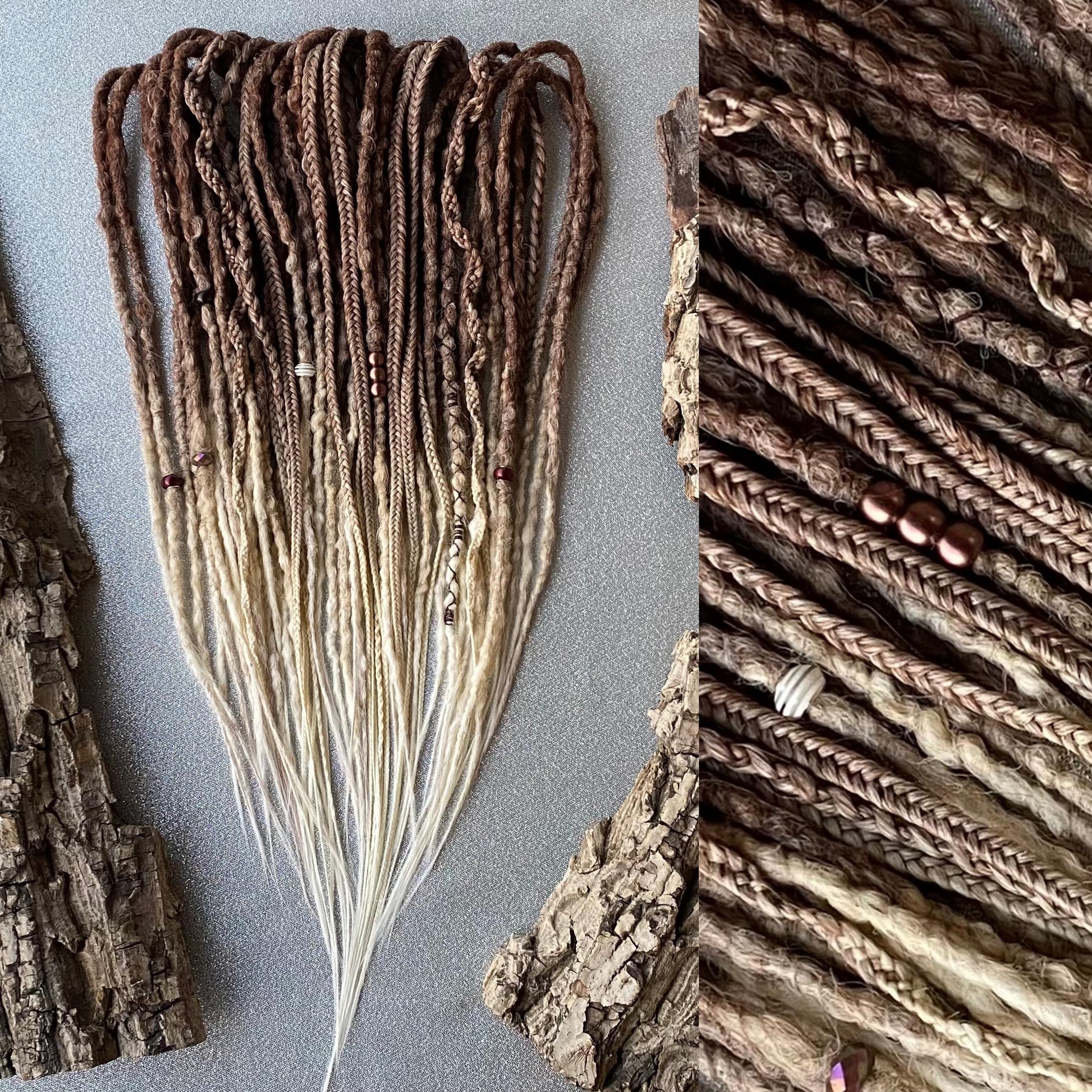 Brown to Blonde Ombre Synthetic Dreadlocks
