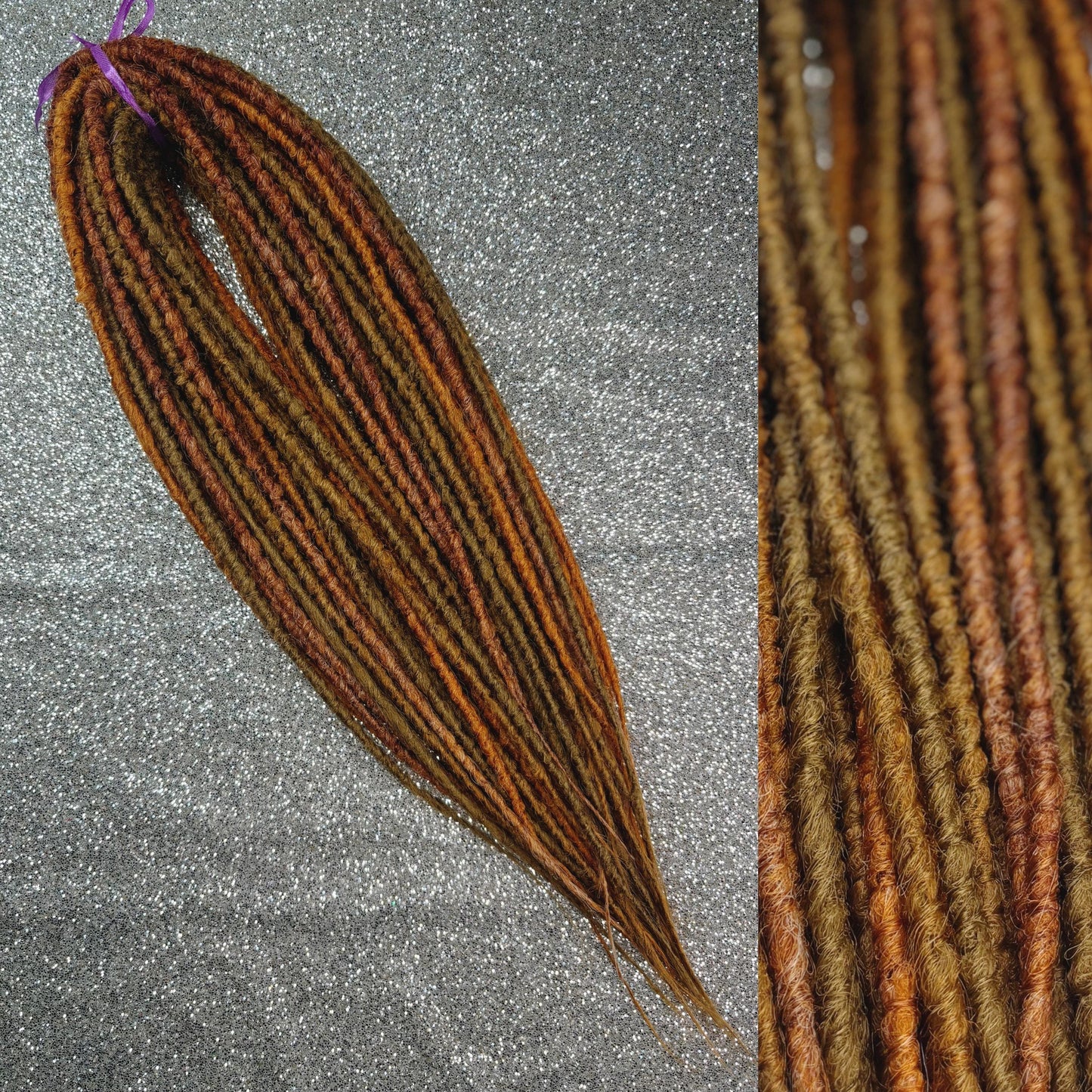 Red Copper Crochet Synthetic Dreadlocks