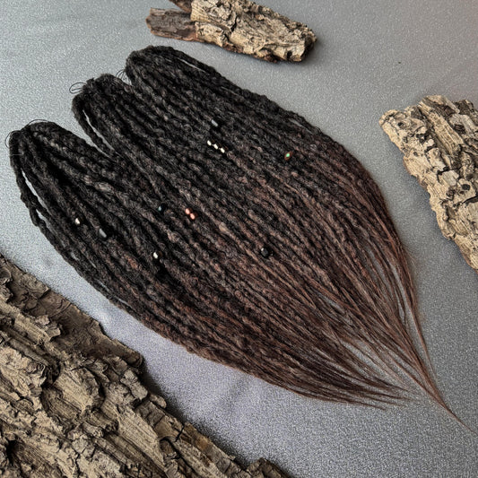 Dark Brown Ombre Boho Synthetic Crochet Dreadlocks