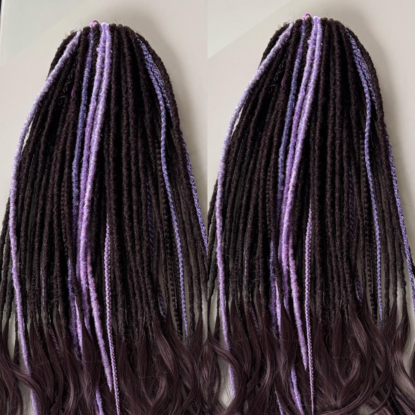 Dark Brown Synthetic Dreadlocks Curly Loose Ends