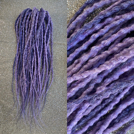 Purple and Lilac Synthetic Crochet Dreadlocks