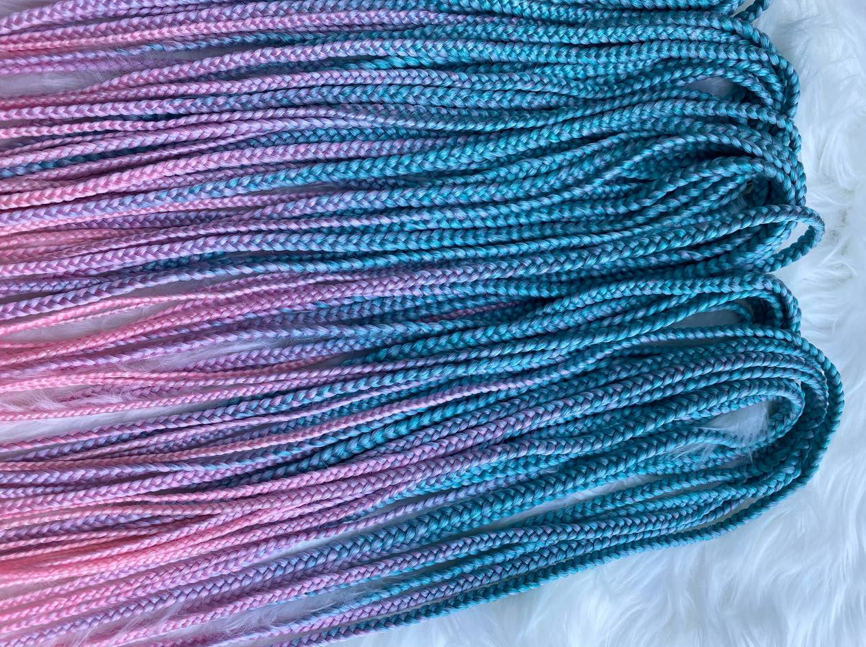 Synthetic Braids Unicorn Ombre