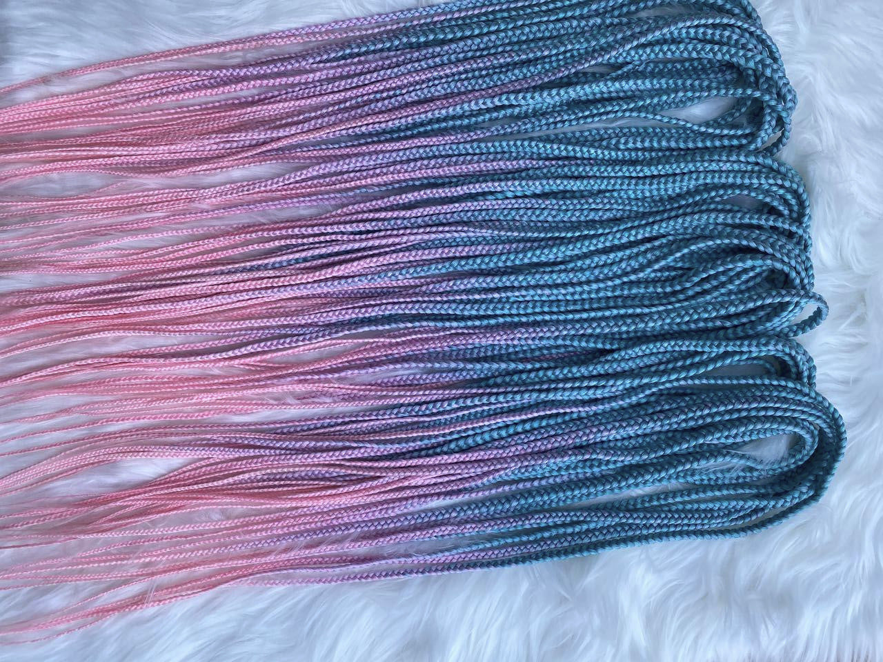 Synthetic Braids Unicorn Ombre