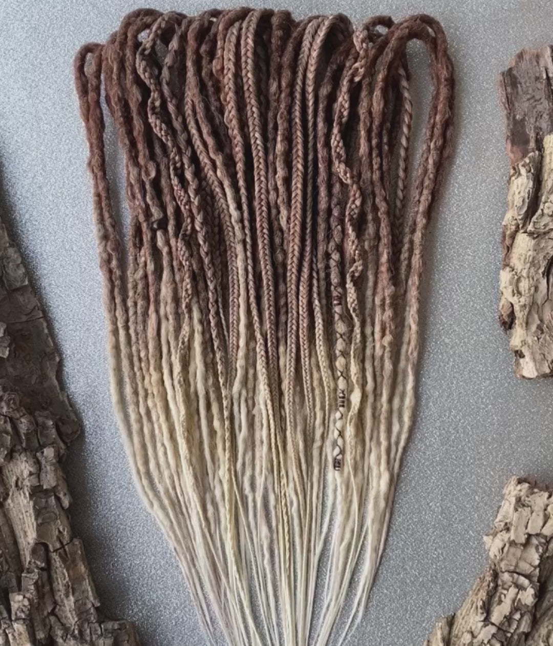 Brown to Blonde Ombre Synthetic Dreadlocks