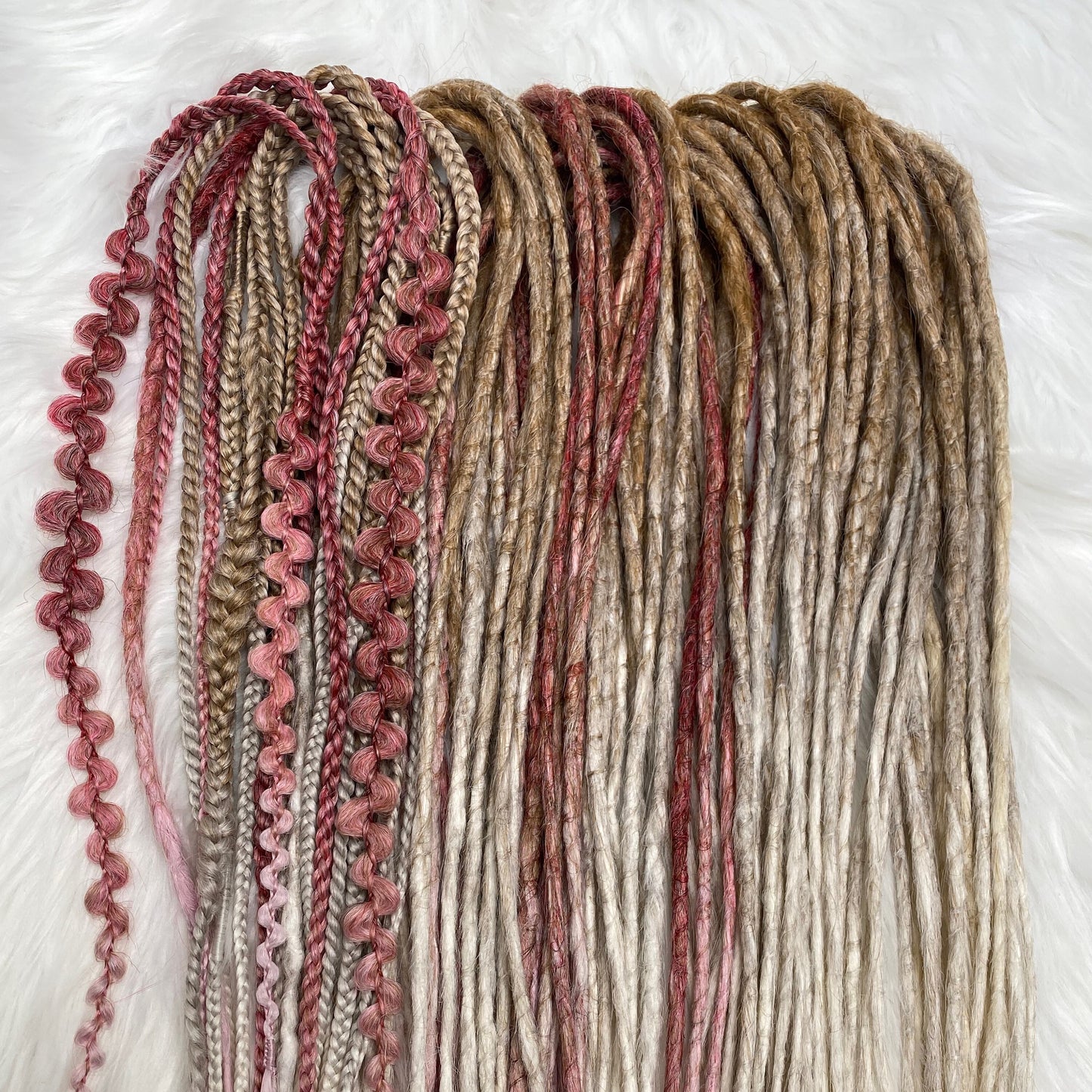 Synthetic Dreads Brown to Blonde ombre set