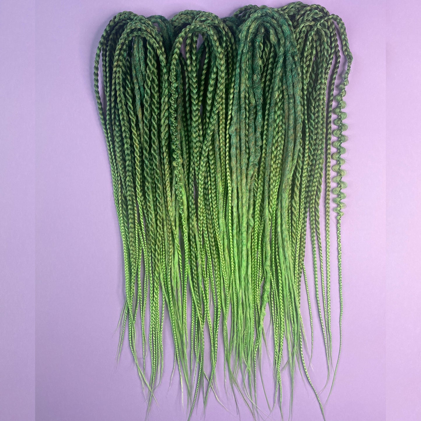 Emerald Green Synthetic Dreads and Braids