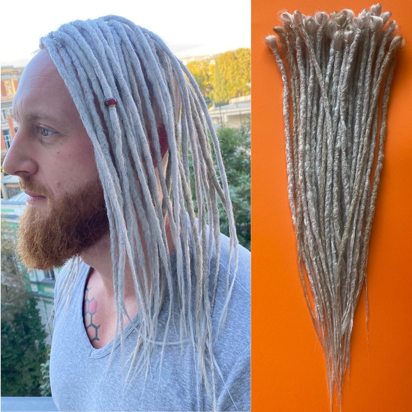 Men`s Short Blonde Undercut Dreads