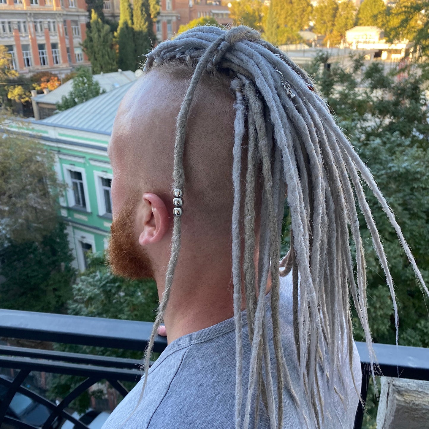 Men`s Short Blonde Undercut Dreads