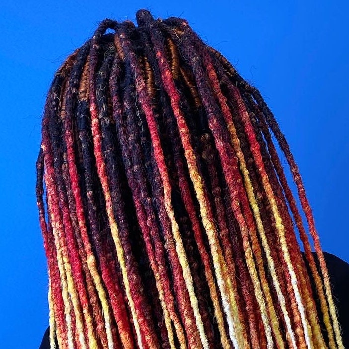 Synthetic Dreadlocks Red to Yellow Ombre