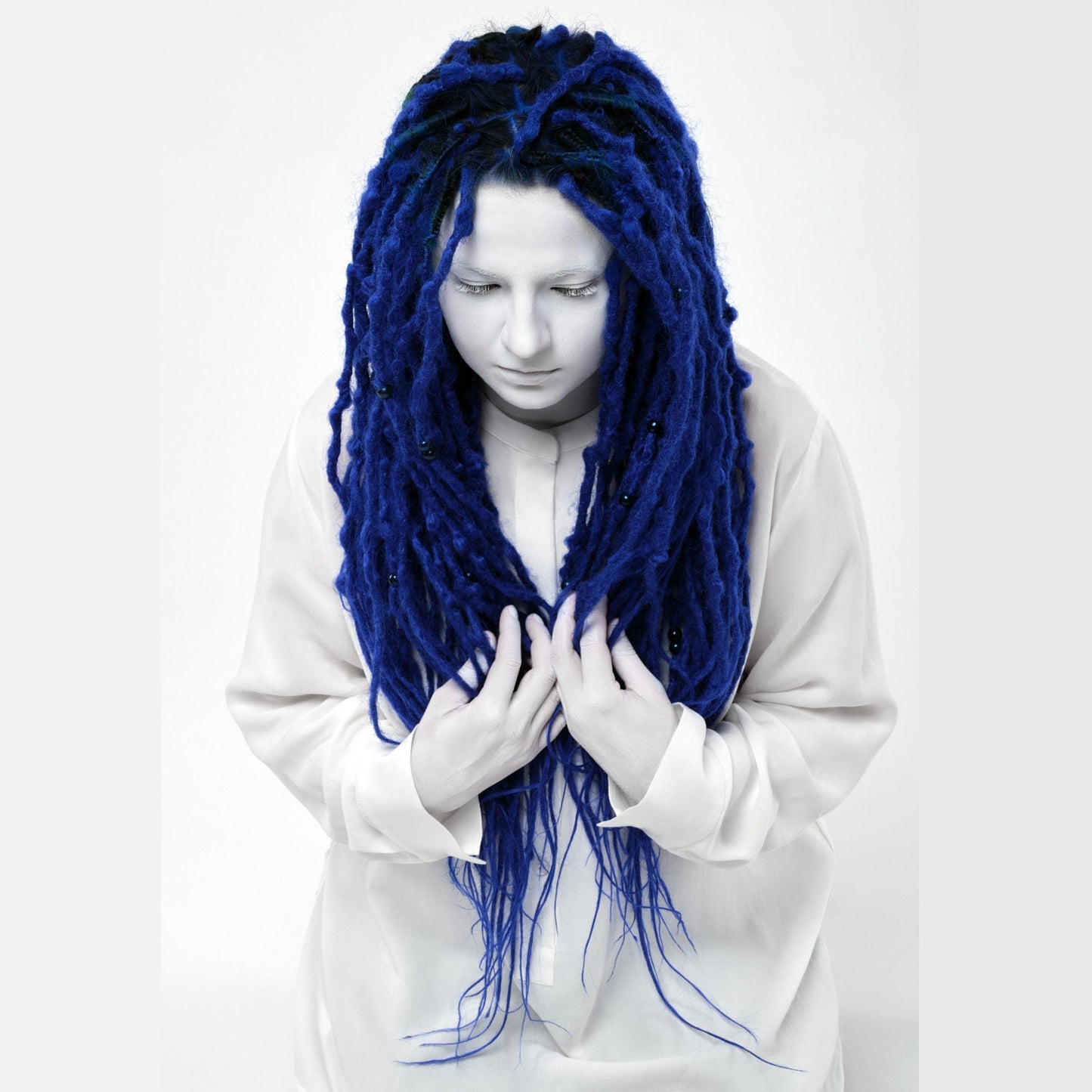 Bright Blue Sythetic dreadlocks