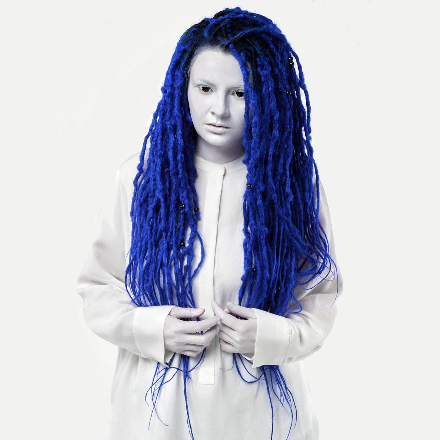 Bright Blue Sythetic dreadlocks