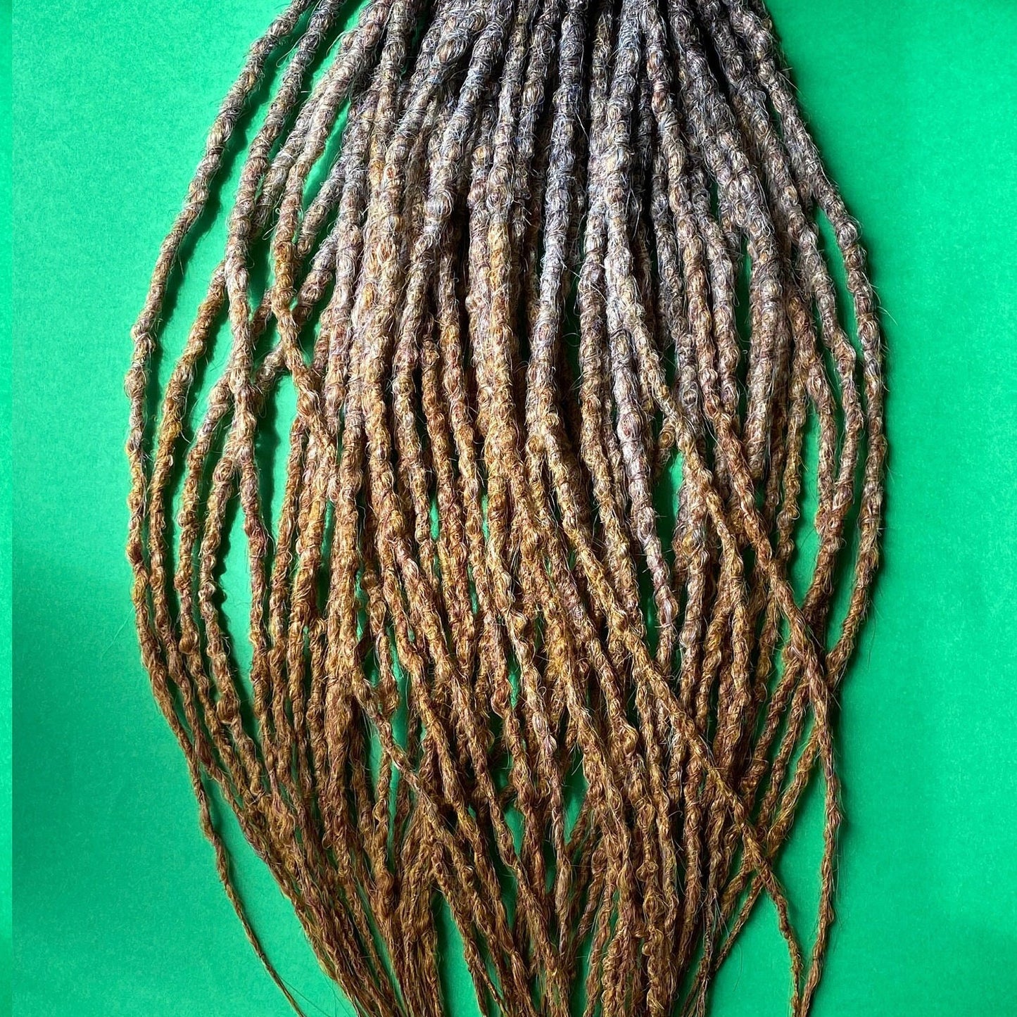 Gray to Ginger Ombre Dreadlocks