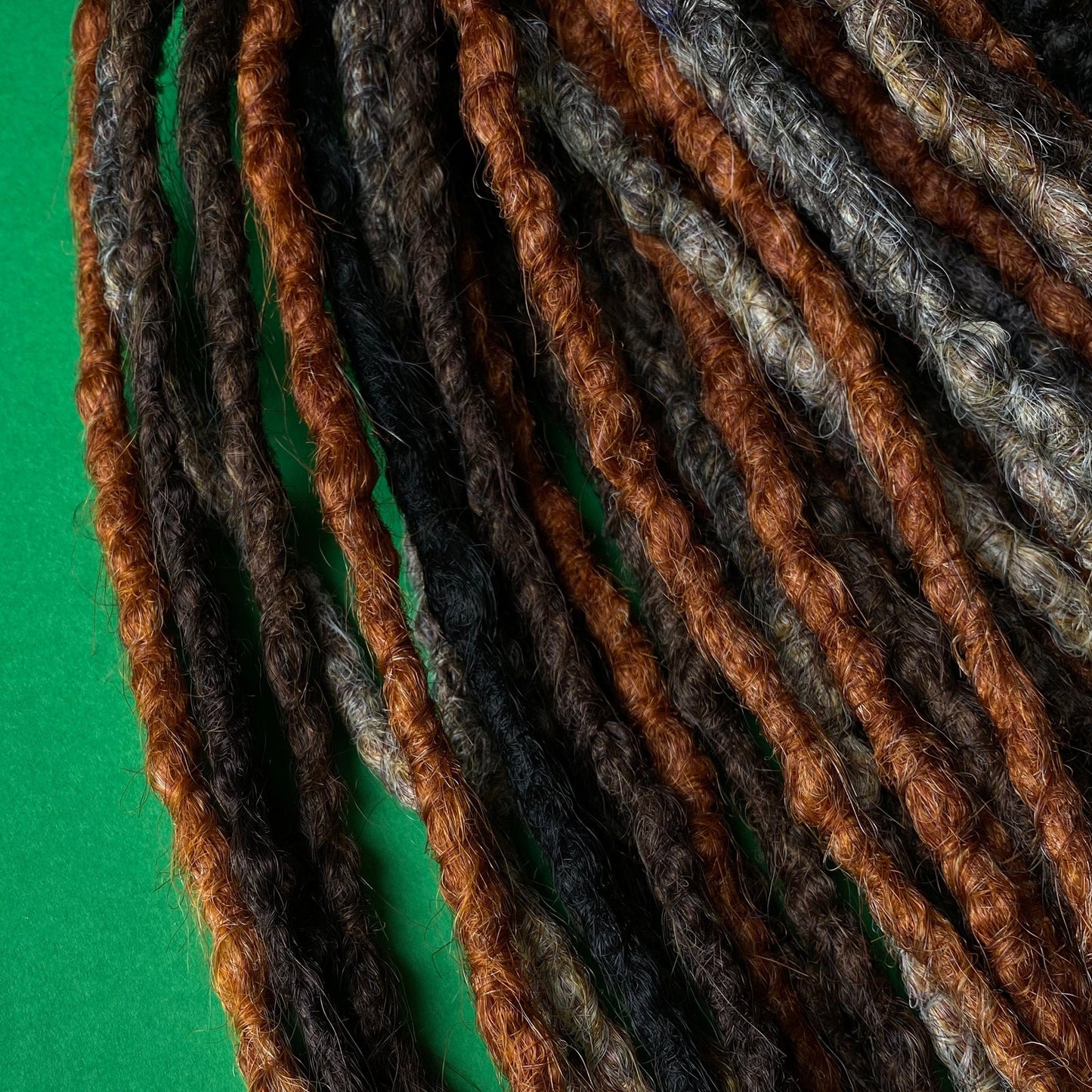 Brown and Ginger Crochet Synthetic Dreads