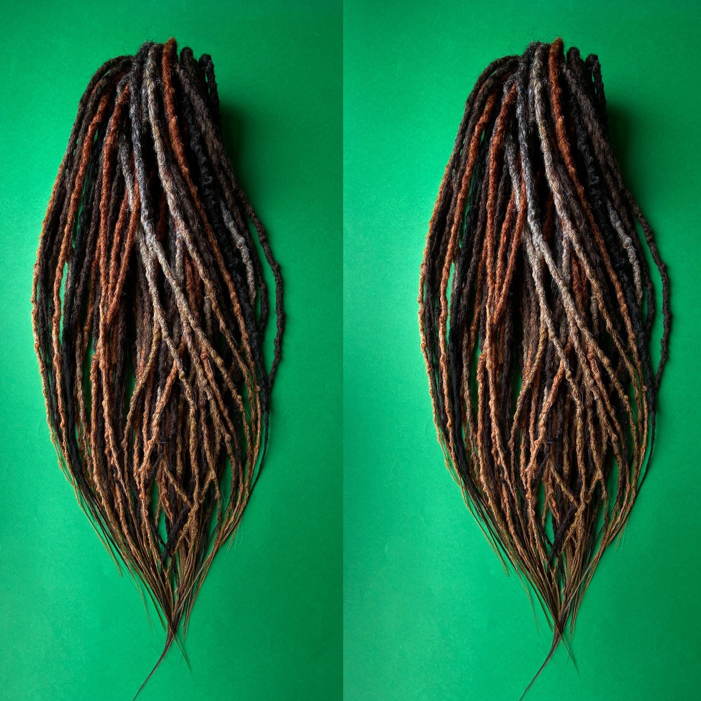 Brown and Ginger Crochet Synthetic Dreads