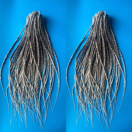 Gray ombre synthetic dreadlocks