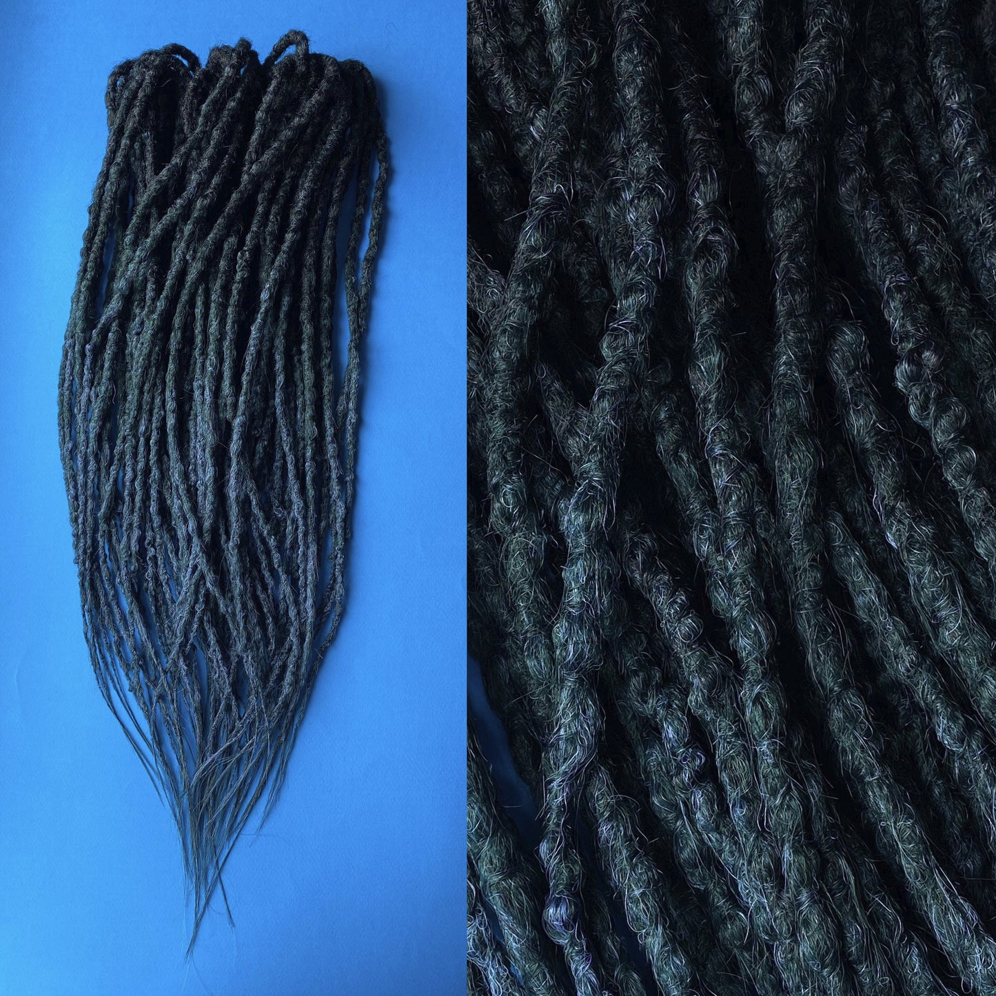 Deep Blue Ombre Synthetic Dreadlocks