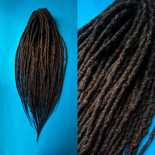 Dark Brown Ombre Lumpy Synthetic Dreadlocks